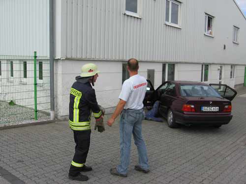 Einsatzleiter erhlt Lagebeschreibung durch gespielten Marktleiter