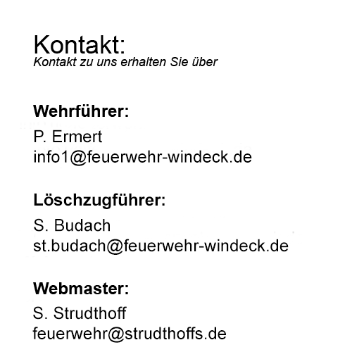 Kontaktdaten - wegen SPAM nicht als Text